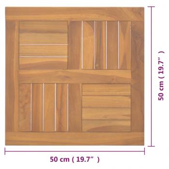 Tischplatte Quadratisch 50x50x2,5 cm Massivholz Teak