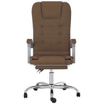 Bürostuhl mit Massagefunktion Braun Stoff