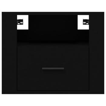 Wand-Nachttische 2 Stk. Schwarz 50x36x40 cm