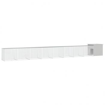 ARDEBO.de - Hühnerkäfig Grau 900x91x100 cm Verzinkter Stahl