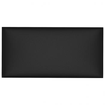Wandpaneele 12 Stk. Schwarz 60x30 cm Kunstleder 2,16 m