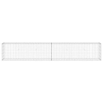 Gabionenwand mit Abdeckung Verzinkter Stahl 300x30x50 cm