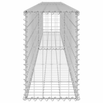 Gabionenwand mit Abdeckung Verzinkter Stahl 300x30x50 cm