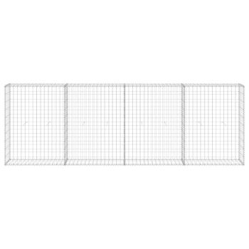 Gabionenwand mit Abdeckung Verzinkter Stahl 300x30x100 cm
