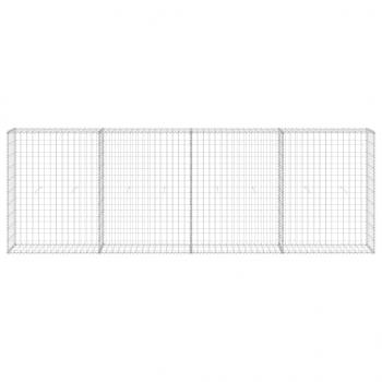 Gabionenwand mit Abdeckung Verzinkter Stahl 300x30x100 cm
