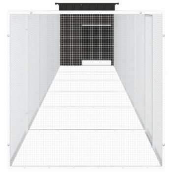 Hühnerkäfig Anthrazit 700x91x100 cm Verzinkter Stahl