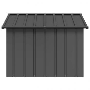 Hundehütte Anthrazit 116,5x103x81,5 cm Verzinkter Stahl
