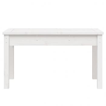 Gartenbank Weiß 80x44x45 cm Massivholz Kiefer