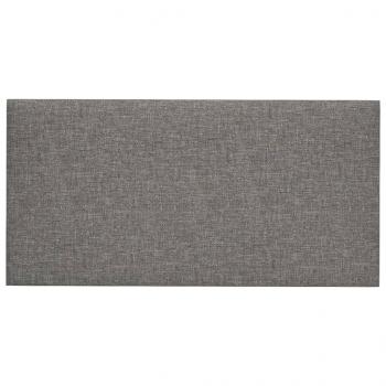 Wandpaneele 12 Stk. Hellgrau 60x30 cm Stoff 2,16 m²