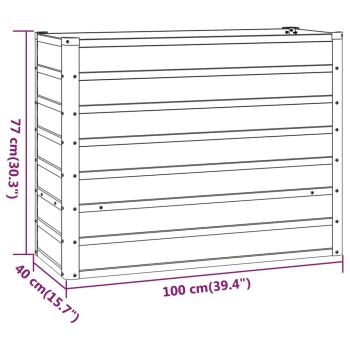 Hochbeet Rostig 100x40x77 cm Cortenstahl