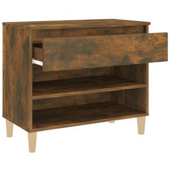 Schuhregal Räuchereiche 70x36x60 cm Holzwerkstoff