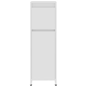 4-tlg. Badmöbel-Set Weiß Holzwerkstoff