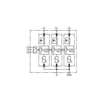 Dehn Modularer Überspannungs-Ableiter DEHNguard M TNC ACI 275 FM (952330)