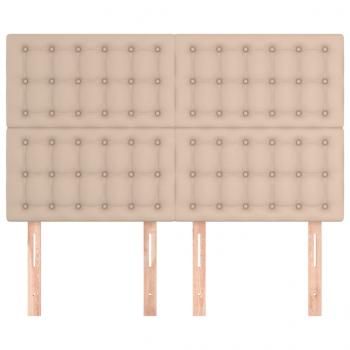 Kopfteile 4 Stk. Cappuccino-Braun 72x5x78/88 cm Kunstleder