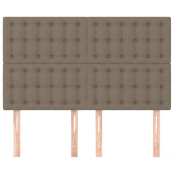 Kopfteile 4 Stk. Taupe 72x5x78/88 cm Stoff
