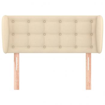 Kopfteil mit Ohren Creme 93x23x78/88 cm Stoff