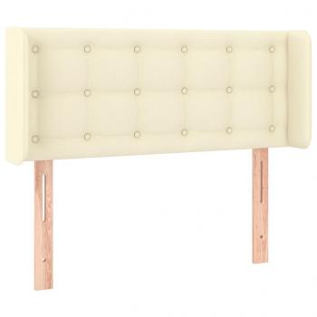 LED Kopfteil Creme 83x16x78/88 cm Kunstleder