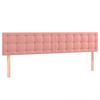 Boxspringbett mit Matratze Rosa 180x200 cm Samt