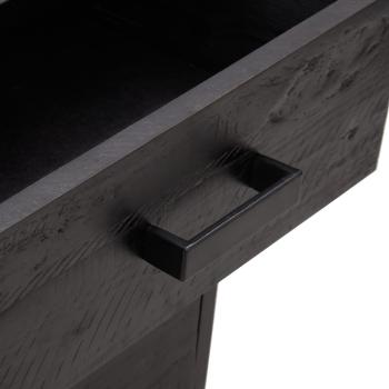 Nachttische 2 Stk. Schwarz 40x30x55 cm Massivholz Kiefer