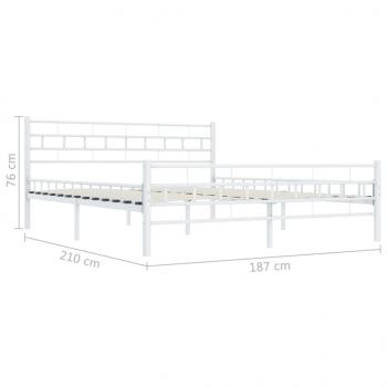 Bettgestell Weiß Metall 180×200 cm