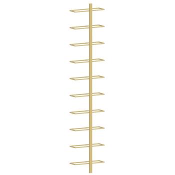 Wand-Weinregale für 10 Flaschen 2 Stk. Golden Metall