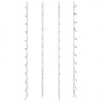 Wand-Weinregal für 36 Flaschen 2 Stk. Weiß Eisen