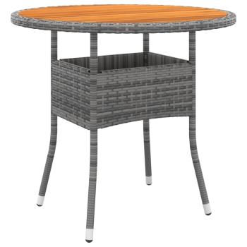 5-tlg. Garten-Bistro-Set Poly Rattan Grau