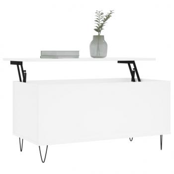 Couchtisch Weiß 90x44,5x45 cm Holzwerkstoff