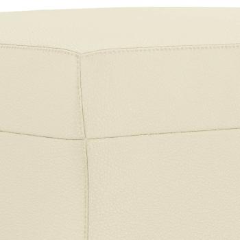Fußhocker Creme 70x55x41 cm Kunstleder