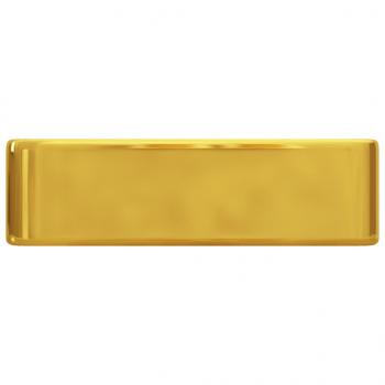 Waschbecken mit Wasserhahnloch 48 x 37 x 13,5 cm Keramik Golden