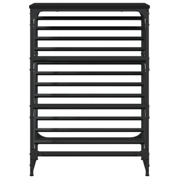 Schuhregal Schwarz 60x30x85 cm Holzwerkstoff