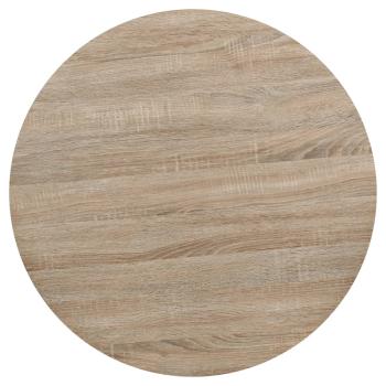 Bistrotisch MDF und Stahl Rund 80 x 75 cm Eichenoptik