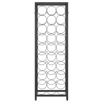 Weinregal für 27 Flaschen Schwarz 34x18x100 cm Schmiedeeisen