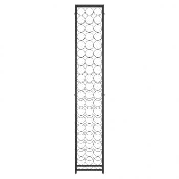 Weinregal für 57 Flaschen Schwarz 34x18x200 cm Schmiedeeisen