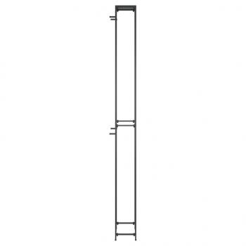 Weinregal für 57 Flaschen Schwarz 34x18x200 cm Schmiedeeisen