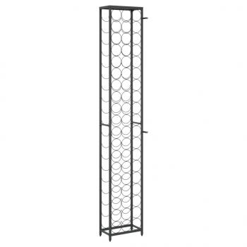 Weinregal für 57 Flaschen Schwarz 34x18x200 cm Schmiedeeisen