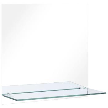 Wandspiegel mit Regal 60×60 cm Hartglas