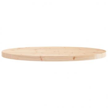 Tischplatte Rund Ø90x3 cm Massivholz Kiefer