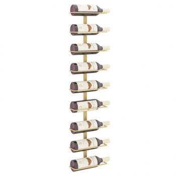 Wand-Weinregal für 9 Flaschen Golden Eisen
