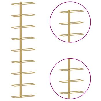 Wand-Weinregal für 9 Flaschen Golden Eisen