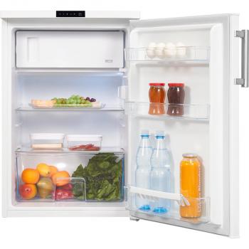Exquisit KS16-4-HE-010D Standkühlschrank, 56 cm breit, 120 L, Temperatureinstellung, Eierablagen, Gemüseschublade, Schnellgefrieren, weiß