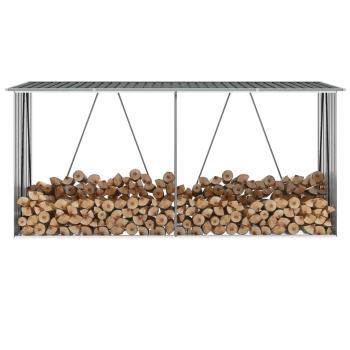 ARDEBO.de - Brennholzlager Verzinkter Stahl 330x84x152 cm Anthrazit  