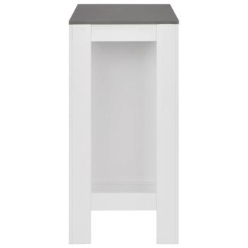 Bartisch mit Regal Weiß 110x50x103 cm