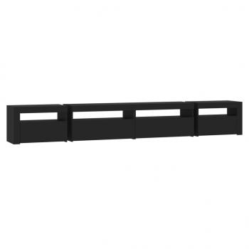 TV-Schrank mit LED-Leuchten Schwarz 270x35x40 cm