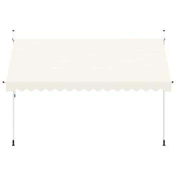 Einziehbare Markise Handbetrieben 400 cm Cremeweiß