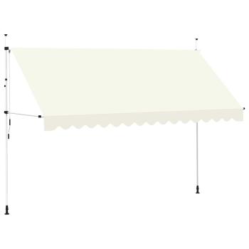 Einziehbare Markise Handbetrieben 400 cm Cremeweiß
