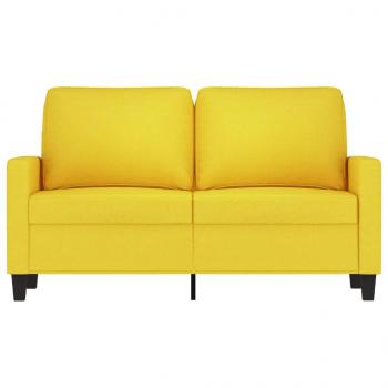 2-Sitzer-Sofa Hellgelb 120 cm Stoff