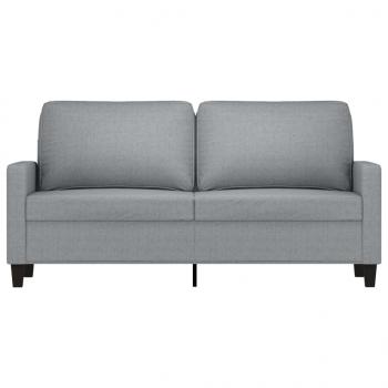 2-Sitzer-Sofa Hellgrau 140 cm Stoff