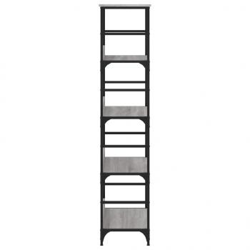 Bücherregal Grau Sonoma 50x33x153 cm Holzwerkstoff