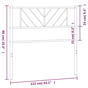 Kopfteil Metall Weiß 107 cm